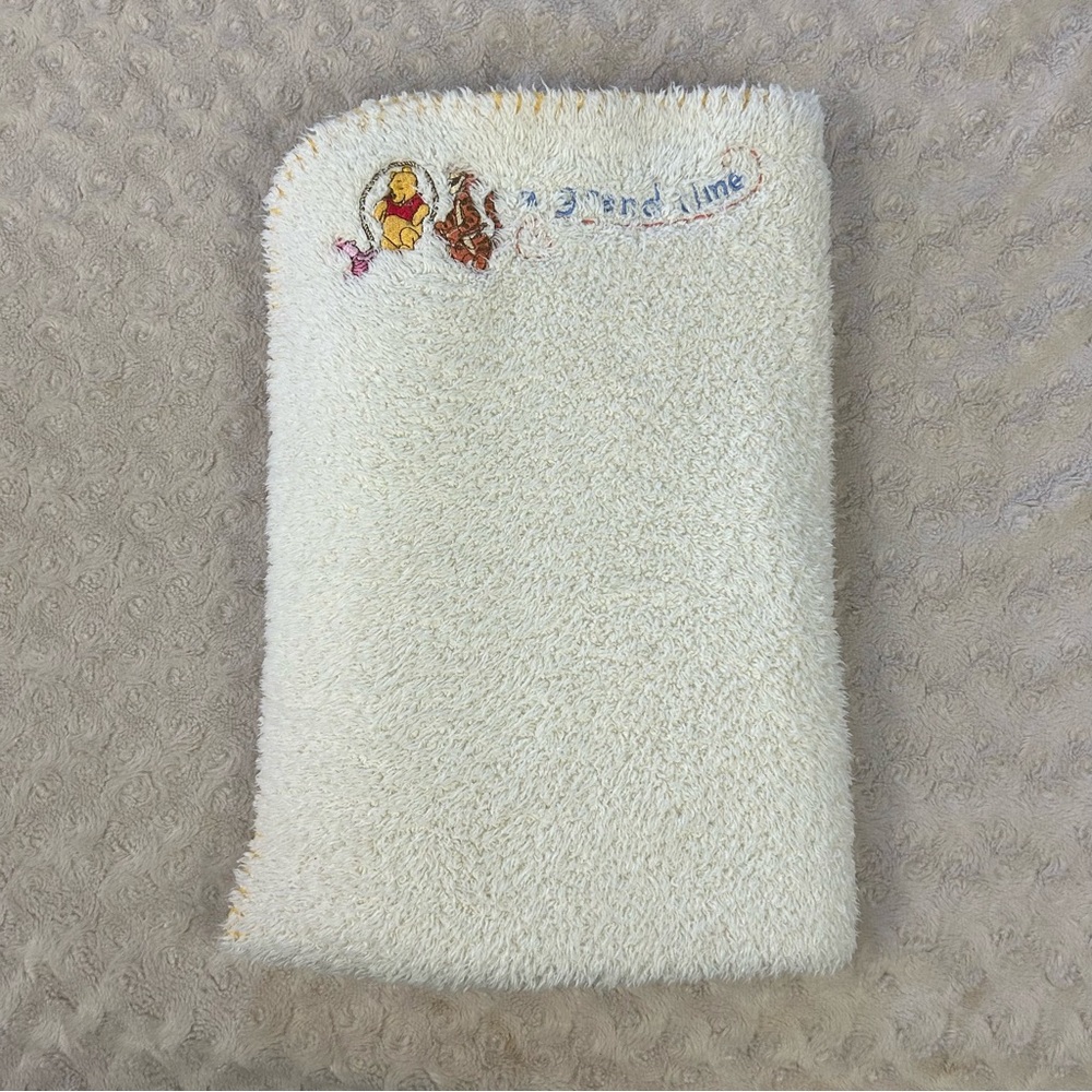 Winnie the Pooh Bear A Grand Time Baby Blanket Cream Off White Tigger Piglet
